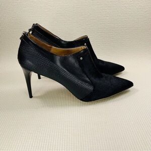 L.A.M.B Ankle Booties Stiletto High Heels Women size 10 Calf Hair Pointed Toe